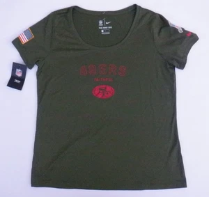 Nike Damen T-Shirt M L San Francisco 49ers Salute To Service grün Scoop LESEN - Bild 1 von 12
