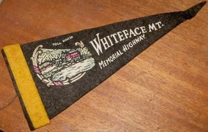 Vintage Whiteface Mountain Memorial Highway Lake Placid NY Filz Wimpel - Bild 1 von 1