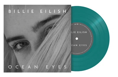 Billie Eilish Ocean Eyes 7" Etched Single - Vinyl (Turquoise) Vinyl Record - NEW - image 1 of 4