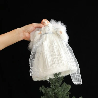 Festlicher Akzent Weihnachtsbaum Engel Stoff Ornament Stoffbau - Bild 1 von 4