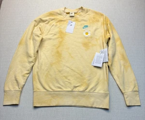 Nike "Have A Nike Day" Sweatshirt- Yellow Tie-Dye Unisex Medium NWT - Picture 1 of 2
