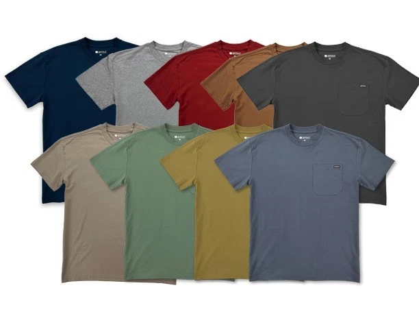 Camiseta de bolsillo de peso pesado Buffalo Outdoors® Workwear para hombre - ¡Varios colores! Foto 1 de 1