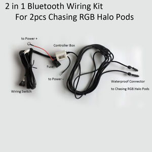2 in 1 Bluetooth Controller Wiring Kit For Led RGB Halo Rings Light Bars Trucks