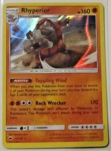 1 Pokemon Karte TCG/RHYPERIOR/67/147/HOLO/RARE/2017 ** SAMMLERSTÜCK ** - Bild 1 von 2