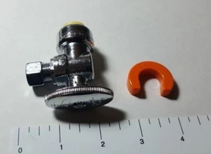 20 PCS. 1/2" OD X 3/8" PUSH FIT 1/4-TURN ANGLE STOP VALVE WITH 1 CLIP. LEAD FREE - Picture 1 of 4