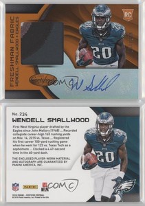 2016 Certified Mirror Orange /349 Wendell Smallwood #234 Rookie Auto RC