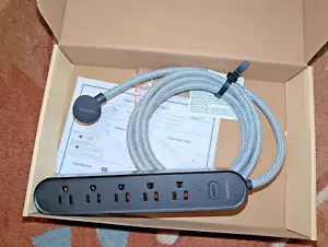 5 Outlet Surge Protector Haworth Strip Plugs Belong 8 feet - Picture 1 of 4