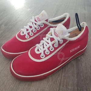 Vintage Jordache Schnürschuhe Canvas Sneaker Damen Mädchen Größe 3 Rosa 8121GT - Bild 1 von 12