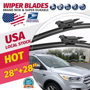 28"+28" Fit for FORD Focus 12-18 Transit Connect 14-22 Windshield Wiper Blades - Picture 1 of 9