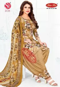 Pakistani Suit Punjabi Indian Synthethic Anarkali Designer Wear Ethnic Dupatta - Picture 1 of 5