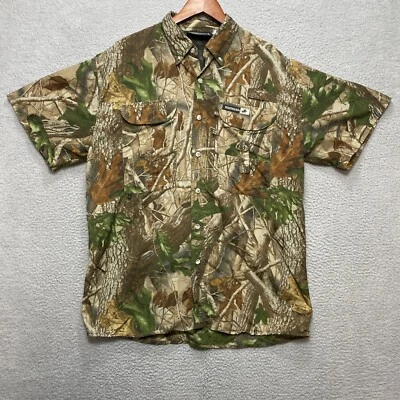 WINCHESTER Camo Shirt Mens XL Real Tree Hardwoods Hunting Short Sleeve Vented - Image 1 of 4
