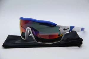 NEW NIKE SHOW X RUSH TEAM FD1887 105 WHITE BLUE AUTHENTIC SUNGLASSES 58-16 - Picture 1 of 6