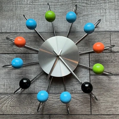 Vintage Retro 50s Style Atomic Ball Wall Clock Made in Taiwan Rare - Image 1 of 3
