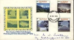 NEW ZEALAND 1973 MOUNTAIN SCENES FIRST DAY COVER USED - Picture 1 of 1