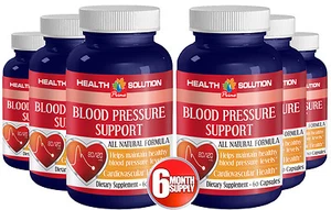 Hypertension - BLOOD PRESSURE SUPPORT COMPLEX - Natural supplements 6 Bottles - Picture 1 of 12