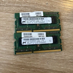 Micron 4GB (2X2GB) 1Rx8 PC3-10600S DDR3 Laptop Memory Ram MT8JSF25664HZ-1G4D1 - Picture 1 of 2