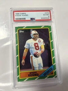 1986 Topps Steve Young #374 HOF Rookie Card RC Graded PSA 6 EX-MT - Picture 1 of 2