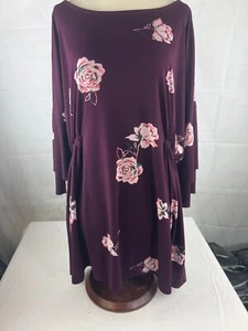 Women’s Motherhood Long Sleeve Floral Maternity Tunic Blouse Plus Size 1X EUC - Picture 1 of 3