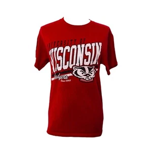 Wisconsin Badger’s Women’s Small Shirt Hanes Red EcoSmart NCAA Short Sleeve - Bild 1 von 7