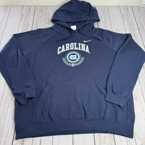 Nike UNC North Carolina Tar Heels Hoodie Hooded Sweatshirt Mens Large Navy Blue - Picture 1 of 8