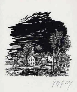 Am ABEND - Gerhard SCHULTZE-SEEHOF - 1948 Handsignierte OriginalStrichätzung - Picture 1 of 1