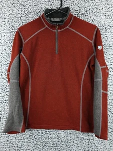 Kuhl Kashmira Boys Sweater Red Fleece 1/4 Zip Pullover Outdoor Hiking Size Large - Picture 1 of 16