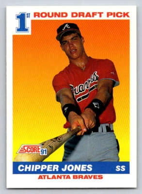 1991 Score #671 Chipper Jones RC (ref Y00201) - Image 1 of 2