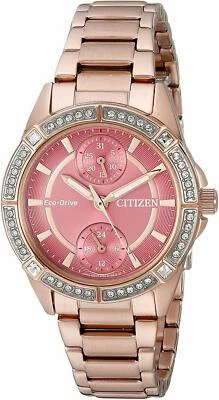 Citizen Eco-Drive 珊瑚表盘女士手表 FD3003-58X MSRP $295.00 — 第 1/4 张图片