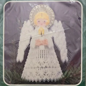 Vintage Bucilla Christmas Heirloom Kit #60625 "Angelica" Treetop Ornament - Picture 1 of 5