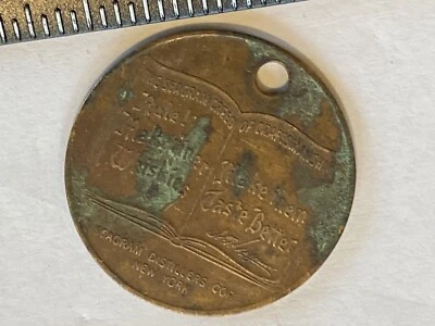 VINTAGE 1937 MEDAL TOKEN - SEAGRAMS DISTILLERY Whiskey - 80 Years of Leadership - Image 1 of 4