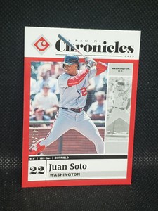 2020 CHRONICLES #4 Juan Soto RED PARALLEL 079/100 (D14)