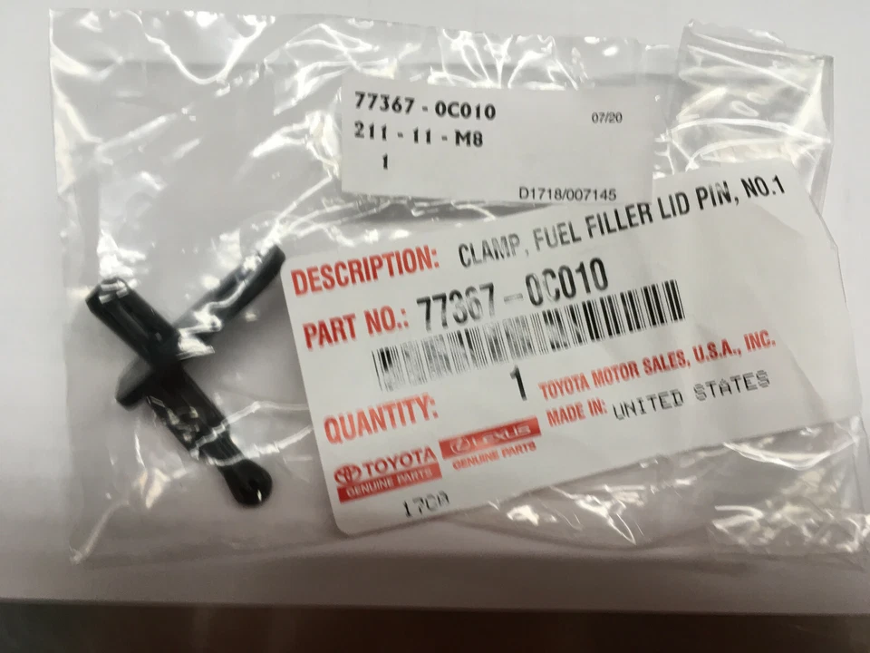Clip de carcasa de llenado de combustible OEM TOYOTA SEQUOIA SE ADAPTA A SELECT 2008-2022 77367-0C010 Foto 1 de 1