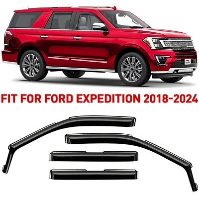 Deflectores de ventana lateral protectores de lluvia para Ford Expedition 2018-2024 Foto 1 de 4