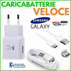 CARICABATTERIE VELOCE FAST CHARGER per SAMSUNG GALAXY A30s PRESA USB CAVO TIPO C - Bild 1 von 8