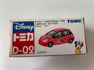 Disney Tomica Collection D-02 Toyota Vitz Minnie Mouse Takara Tomy 1999 New Rare - Picture 1 of 10
