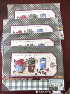 Manteles individuales de papel Studio 18 24 unidades vegetales hierbas flores 4 paquetes 6 esteras cada uno - Imagen 1 de 4