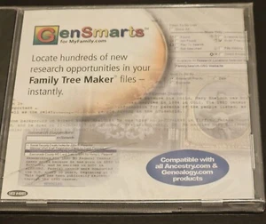 Gensmarts Locate Hundreds Of Research Oppurtunities In Your Family Tree Maker Cd - Picture 1 of 2