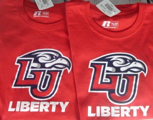 NEW Liberty University LU FLAMES red tshirt short sleeve XL 1X 1XL XXL 2X 2XL - Picture 1 of 8