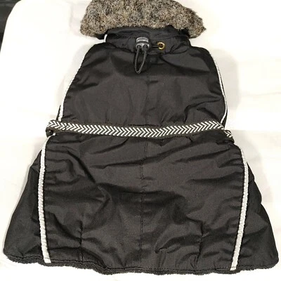 Dog Gone Smart Wear Aspen Parka Sz 12 S Black Dog Coat Fleece Lined Reflective  Foto 1 de 4
