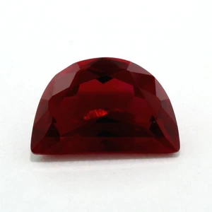 SIMULATED RED RUBY 9 x 6 MM HALF MOON CUT 8 PIECE SET F-4355 - Picture 1 of 1