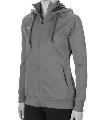 Mizuno - Womens M - NWT - Gray Full-Zip Hooded/Hoodie Sweatshirt Track Jacket - Image 1 of 4