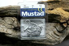 Mustad  Drillinge Modell 9430 Teflon extra Strong Wallerhaken Meereshaken 1/0