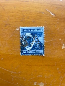 1894 SOUTH AUSTRALIA 2 1/2D POSTAGE BLUE SA PERFIN USED - Picture 1 of 4