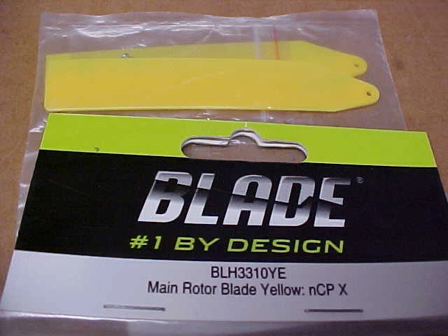 BLADE BLH3310YE =  MAIN ROTOR BLADES, YELLOW : nCP X - Image 1 of 1