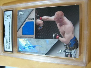 DENNIS SILVER 2015 TOPPS UFC AUTO FIGHTER WORN MEMORABILIA # 230/299 GRADED 10 - Picture 1 of 1