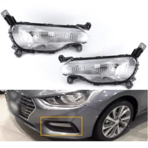 Pair Front Bumper Driving Fog Lamp Light Clear Lens For Hyundai Accent 2017-2020 - Picture 1 of 6
