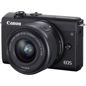 Canon EOS M200 Mirrorless Digital Camera with 15-45mm Black - AUTHORIZED DEALER - Picture 1 of 6