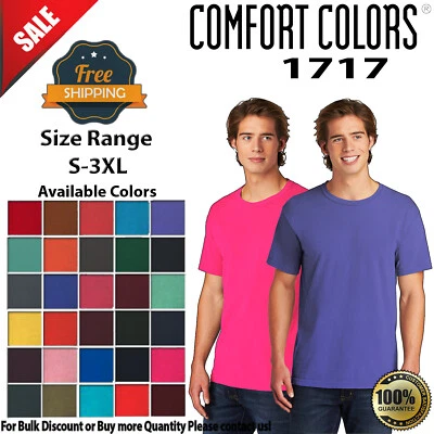 COMFORT COLORS 1717 Hombre Manga Corta Peso Pesado Cuello Redondo Elegante Camiseta Foto 1 de 3