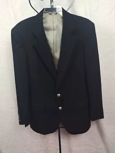 Geoffrey Beene Coat Men's 40R 100% Wool Black - Picture 1 of 9