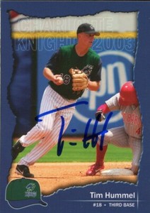 2003 Charlotte Knights TIM HUMMEL Signed Card autograph AUTO WHITE SOX